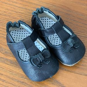 Robeez Black Leather T-Strap Mary Jane